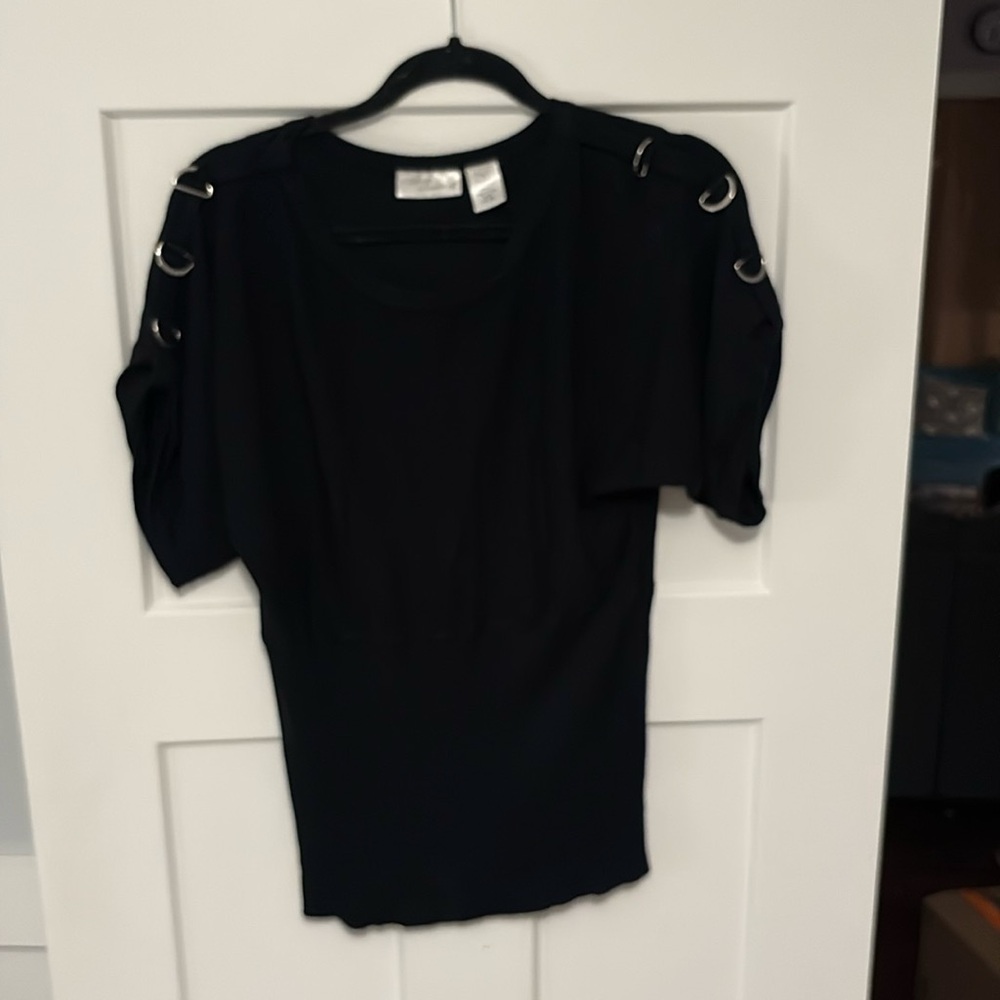 Y2K style short sleeve sweater